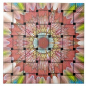 アフリカインスパイアアートプリント – 幾何学織デザイン タイル (正面)