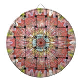 アフリカインスパイアアートプリント – 幾何学織デザイン ダーツボード (正面)