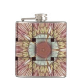 アフリカインスパイアアートプリント – 幾何学織デザイン フラスク (正面)