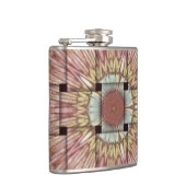 アフリカインスパイアアートプリント – 幾何学織デザイン フラスク (右)