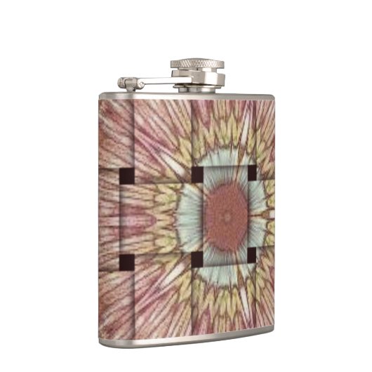 アフリカインスパイアアートプリント – 幾何学織デザイン フラスク (右)