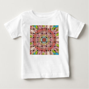 アフリカインスパイアアートプリント – 幾何学織デザイン ベビーTシャツ