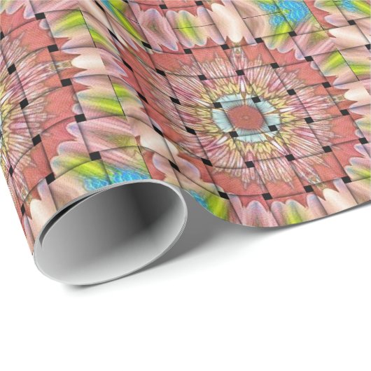 アフリカインスパイアアートプリント – 幾何学織デザイン ラッピングペーパー (ロールコーナー)