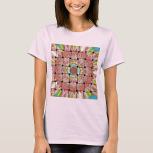 アフリカインスパイアアートプリント – 幾何学織デザイン Tシャツ