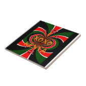 アフリカインスパイアケニヤ国旗の抽象芸術芸術 タイル (側面)