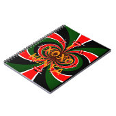 アフリカインスパイアケニヤ国旗の抽象芸術芸術 ノートブック (左側)