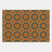 アフリカインスパイア民族パターンNo10 ラッピングペーパーシート (正面)