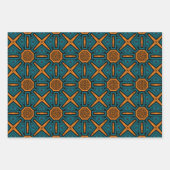 アフリカインスパイア民族パターンNo11 ラッピングペーパーシート (正面)