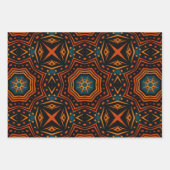 アフリカインスパイア民族パターンNo2 ラッピングペーパーシート (正面3)