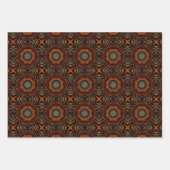 アフリカインスパイア民族パターンNo2 ラッピングペーパーシート (正面)