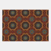 アフリカインスパイア民族パターンNo3 ラッピングペーパーシート (正面2)