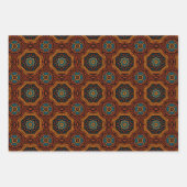 アフリカインスパイア民族パターンNo3 ラッピングペーパーシート (正面)