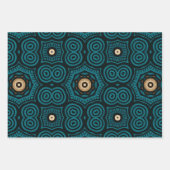 アフリカインスパイア民族パターンNo5 ラッピングペーパーシート (正面3)