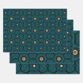 アフリカインスパイア民族パターンNo5 ラッピングペーパーシート