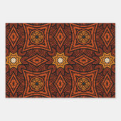 アフリカインスパイア民族パターンNo8 ラッピングペーパーシート (正面3)