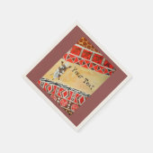 アフリカインスパイア水色 スタンダードカクテルナプキン (角)