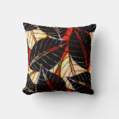 アフリカインスパイア織はっきりした物のトロピ葉カル クッション (正面)