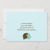 アフリカウストライプのゾウサンキューカード サンキューカード (裏面)