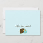 アフリカウストライプのゾウ赤ちゃんシャワー招待状 招待状 (裏面)