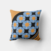 アフリカエスニックオレンジパターンミックス装飾用クッション クッション (裏面)