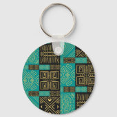 アフリカエレガントの部族の幾何学的パターン キーホルダー (裏面)