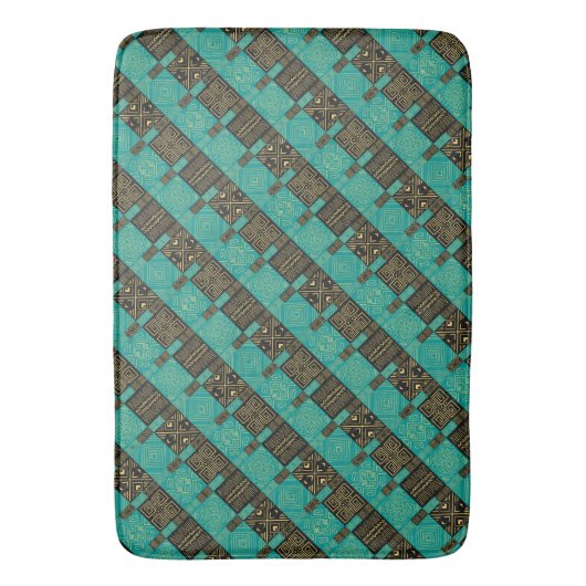 アフリカエレガントの部族の幾何学的パターン バスマット (正面縦)