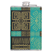 アフリカエレガントの部族の幾何学的パターン フラスク (裏面)