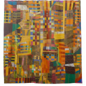 アフリカエレガントケンテ幾何コンテンポラリー芸術 シャワーカーテン (正面)