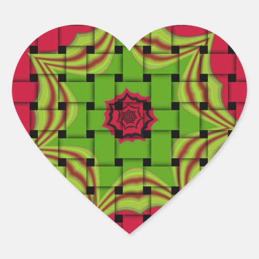 アフリカエレガントラブリー織ベクトルプリントパターン ハートシール (正面)