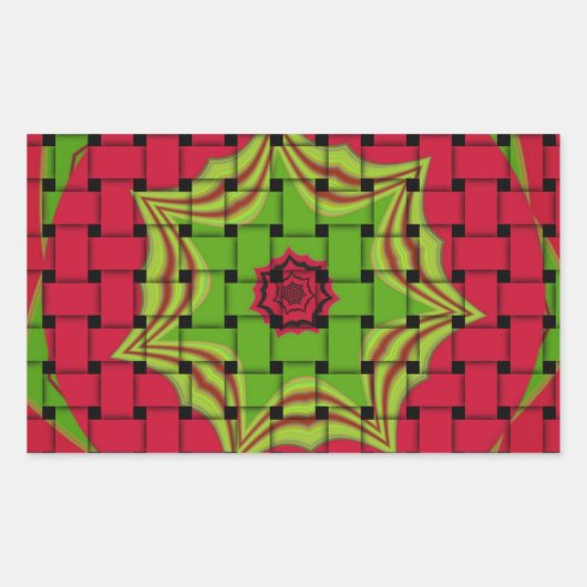 アフリカエレガントラブリー織ベクトルプリントパターン 長方形シール (正面)