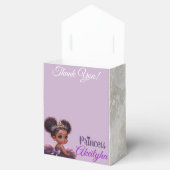 アフリカエレガント王室のプリンセス紫の赤ちゃんシャワー フェイバーボックス (オープン)