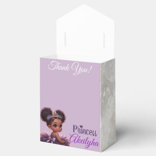 アフリカエレガント王室のプリンセス紫の赤ちゃんシャワー フェイバーボックス (オープン)