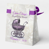 アフリカエレガント王室のプリンセス紫の赤ちゃんシャワー フェイバーボックス (裏面サイド)