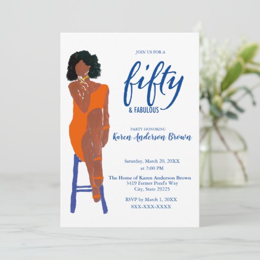 アフリカエレガント系アメリカン50とファブオレンジ 招待状 (スタンド正面)