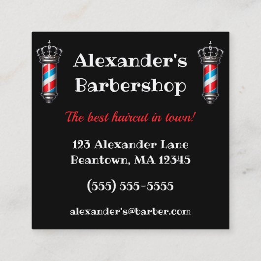 アフリカエレガント系アメリカ人が自分に合わせる スクエア名刺 (裏面)