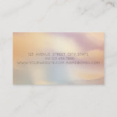 アフリカエレガント系アメリカ人の美容師カラフル 名刺 (裏面)