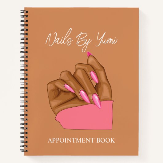 アフリカエレガント系アメリカ人ネイルアーティストマニキュリスト ノートブック (正面)