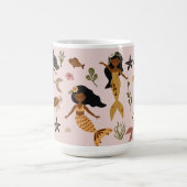 アフリカエレガント系アメリカ人人人魚マグ コーヒーマグカップ (中央)