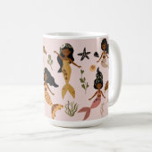 アフリカエレガント系アメリカ人人人魚マグ コーヒーマグカップ (正面右)