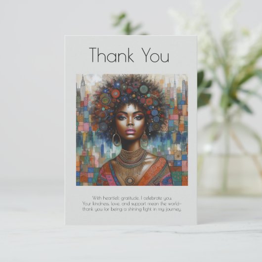アフリカエレガント系アメリカ人 サンキューカード (スタンド正面)