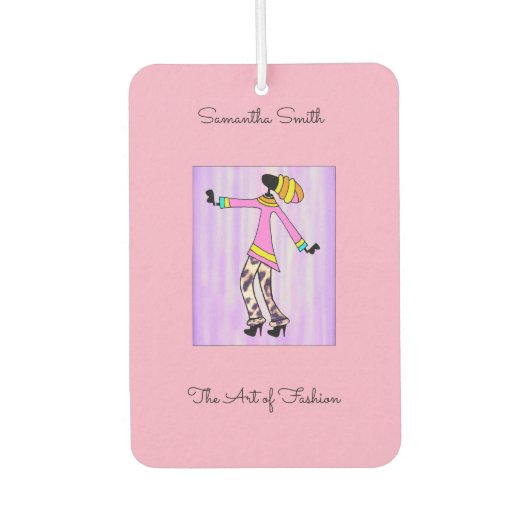 アフリカエレガント美術とスタイリッシュ少女 カーエアーフレッシュナー (正面)