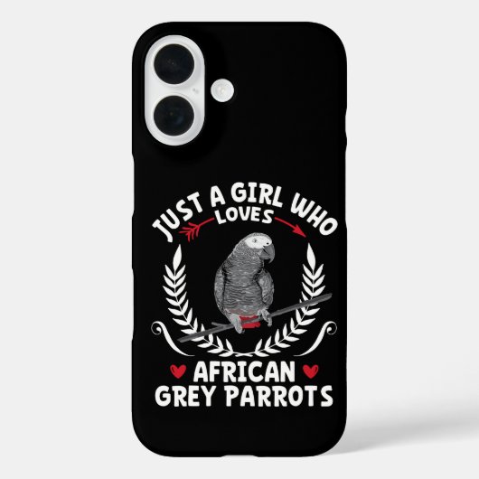 アフリカオウムが好きな女の子向けの面白いデザイン Case-Mate iPhoneケース (裏面)