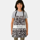 アフリカオーナメント微妙な白黒パターン エプロン (インサイチュ)