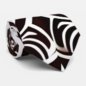 アフリカオーナメント微妙な白黒パターン ネクタイ (ロール)