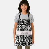 アフリカオーナメント波白黒パターン エプロン (インサイチュ)