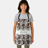 アフリカオーナメント白黒パターン エプロン (インサイチュ)