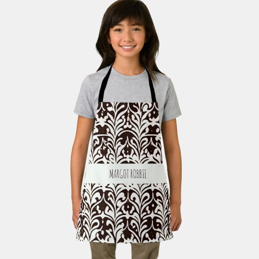 アフリカオーナメント白黒パターン エプロン (インサイチュ)