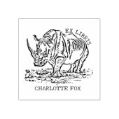 アフリカカスタムリノセロス元天秤座蔵書票 ラバースタンプ (インプリント)