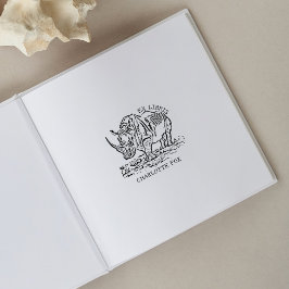 アフリカカスタムリノセロス元天秤座蔵書票 ラバースタンプ