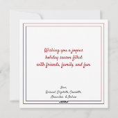 アフリカカスタム系アメリカンブラックサンタクリスマス シーズンカード (裏面)